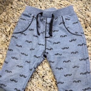 Petit Lem Jogger Pants with Mustache Print